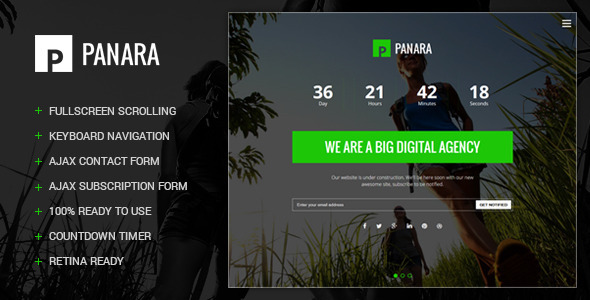 Panara - Responsive Coming Soon Template